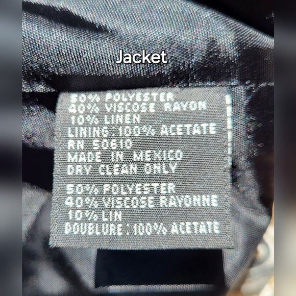 Vintage LE SUIT Black and Tan Lightweight Summer Skirt Suit Women's Size 8 - Picture 8 of 8